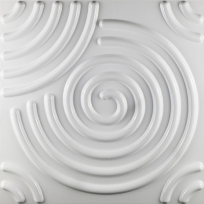 Os painéis de parede modernos do PVC 3D tornam mais pesada a prova branca do fumo de uma cor de 1,36 quilogramas/Sqm Matt